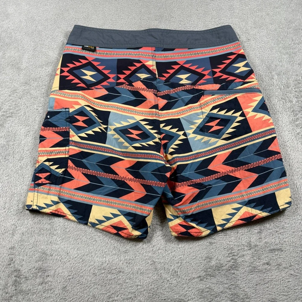 Roark Board Shorts Mens 28 Multicolor Geometric Aztec Cordura The Boa Man RB399